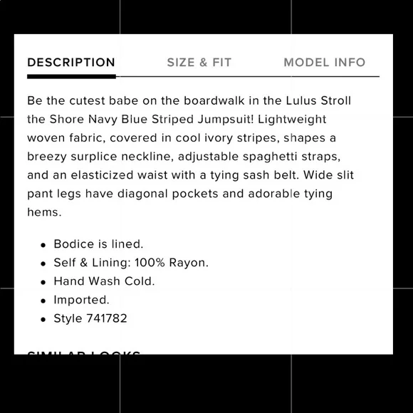 Lulu's Blue Striped Jumpsuit - Picture 8 of 8